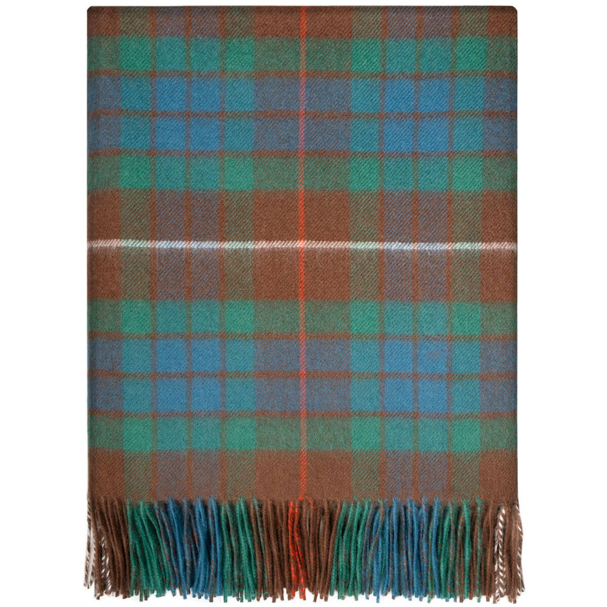 Fraser Hunting Ancient Tartan Lambswool Blanket - Click Image to Close